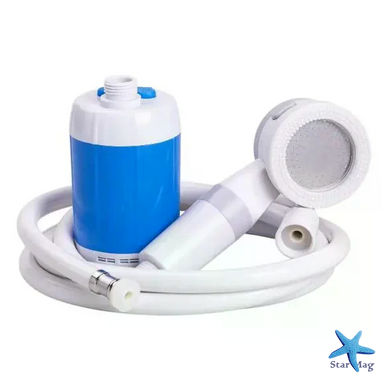 Портативный кемпинговый душ с помпой на аккумуляторе USB Travel Shower &bull; Переносной автодуш для кемпинга, туризма, дачи и мытья автомобиля