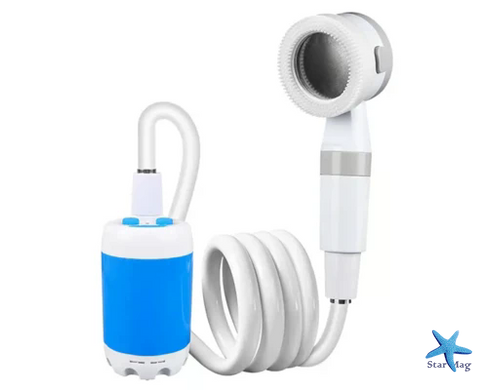 Портативный кемпинговый душ с помпой на аккумуляторе USB Travel Shower &bull; Переносной автодуш для кемпинга, туризма, дачи и мытья автомобиля