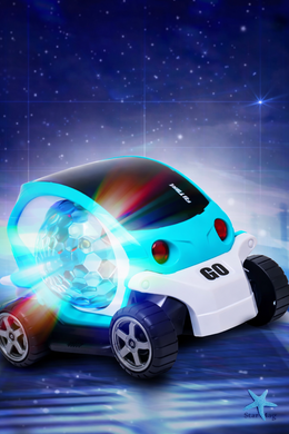 Машинка детская с LED подсветкой и вращением Toy AND CX-865 интерактивная светящаяся игрушечная машинка для детей с прозрачным корпусом и эффектом движения &bull; Светящаяся машинка Toy AND CX-865