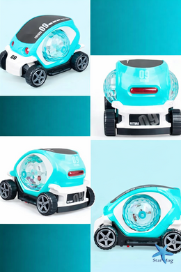 Машинка детская с LED подсветкой и вращением Toy AND CX-865 интерактивная светящаяся игрушечная машинка для детей с прозрачным корпусом и эффектом движения &bull; Светящаяся машинка Toy AND CX-865