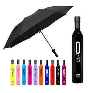 Парасолька у формі пляшки Deco Umbrella &bull; Складана компактна парасолька Deco Umbrella з пластиковим футляром для дощу та поїздок