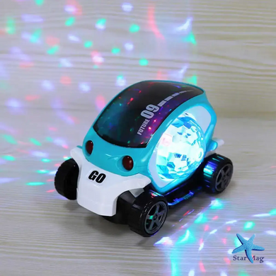 Машинка детская с LED подсветкой и вращением Toy AND CX-865 интерактивная светящаяся игрушечная машинка для детей с прозрачным корпусом и эффектом движения &bull; Светящаяся машинка Toy AND CX-865