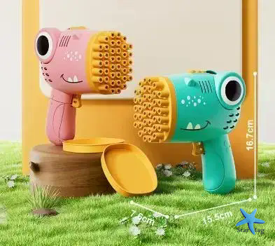 Дитячий автоматичний пістолет-кулемет для мильних бульбашок Bubble Blaster AND 636-73 &bull; Іграшка Bubble Gun для вулиці, свят і активних ігор