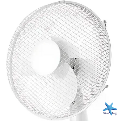 Вентилятор підлоговий DOMOTEC MS-1625 White &bull; Побутовий вентилятор для дому, офісу та кімнати &bull; Потужний вентилятор для охолодження і циркуляції повітря