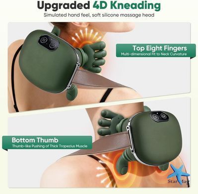 Электрический массажер для шеи и плеч Shoulders & Neck ∙ Профессиональный массажер Shoulders and Neck для спины и шеи с подогревом