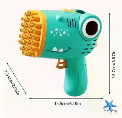 Дитячий автоматичний пістолет-кулемет для мильних бульбашок Bubble Blaster AND 636-73 &bull; Іграшка Bubble Gun для вулиці, свят і активних ігор