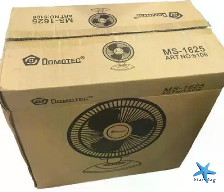 Вентилятор підлоговий DOMOTEC MS-1625 White &bull; Побутовий вентилятор для дому, офісу та кімнати &bull; Потужний вентилятор для охолодження і циркуляції повітря