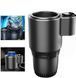 Автомобильный подстаканник USAMS Smart Cup Black с подогревом и охлаждением &bull; Термоподстаканник для авто 0&ndash;60&deg; с экраном температуры и питанием от прикуривателя