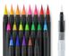 Акварельные маркеры для скетчинга 20 цветов · Художественный набор маркеров на водной основе для рисования с кисточкой · Подарок художнику