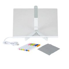 Світлодіодна дошка – планер для нотаток та малювання з підсвічуванням · USB живлення · Маркери Пиши-Стирай у комплекті