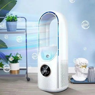 Вентилятор безлопастной с увлажнителем и подсветкой Smart Air Multiplier LY-939 &bull; Настольный аккумуляторный вентилятор 3-в-1