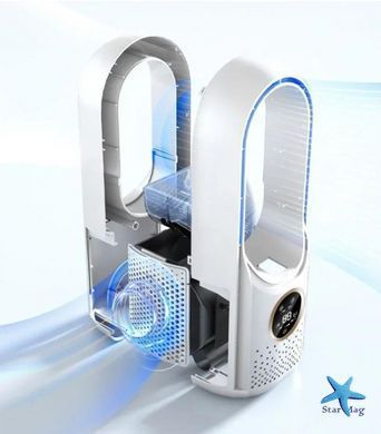 Вентилятор безлопастной с увлажнителем и подсветкой Smart Air Multiplier LY-939 &bull; Настольный аккумуляторный вентилятор 3-в-1