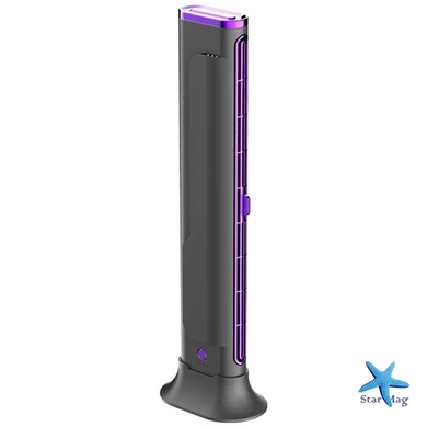 Настільний вентилятор F3 Tower Fan акумуляторний &bull; Портативний баштовий вентилятор F3 Tower Fan із 3 швидкостями, автоповоротом та USB-заряджанням