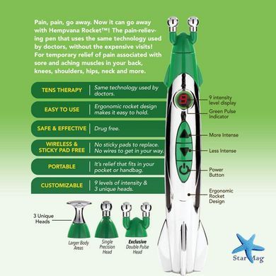 Портативный электронный массажер Elite Massage Rocket ∙ Ручной импульсный массажер Elite Massage Rocket для снятия боли