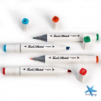 Набір маркерів для малювання та скетчінгу на спиртовій основі Touch 48 шт. Скетч маркери для творчості