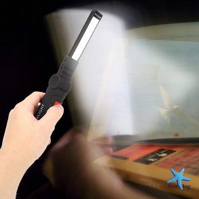 Универсальный перезаряжаемый фонарь WorkLight W52 с магнитом и крючком ∙ Многофункциональный LED фонарь W-52-SMD+COB