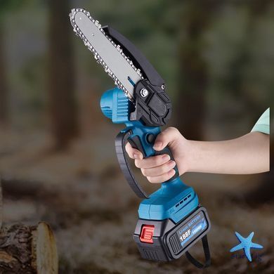 Аккумуляторная мини пила DUC155 48V, 2 аккумулятора в комплекте Chain Saw 6
