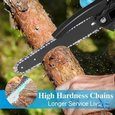 Аккумуляторная мини пила DUC155 48V, 2 аккумулятора в комплекте Chain Saw 6