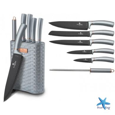 Набір кухонних ножів EDENBERG EB-11028, 5 предметів у підставці-колоді