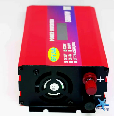 Преобразователь напряжения 5000W 12V/24V в 220V с LCD-дисплеем и поддержкой солнечной панели &bull; Инвертор для дома, авто, дачи и резервного питания