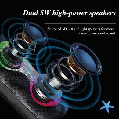 Портативна колонка MB-041 9150 Bluetooth з підсвічуванням∙ Колонка бездротова NB 041 з підсвічуванням і світловою музикою LED
