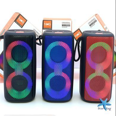 Портативна колонка MB-041 9150 Bluetooth з підсвічуванням∙ Колонка бездротова NB 041 з підсвічуванням і світловою музикою LED