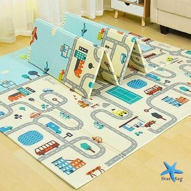 Детский развивающий игровой коврик раскладной 200*180 см / Термоковрик для детей Folding baby mat