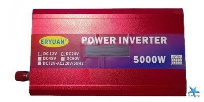 Преобразователь напряжения 5000W 12V/24V в 220V с LCD-дисплеем и поддержкой солнечной панели &bull; Инвертор для дома, авто, дачи и резервного питания
