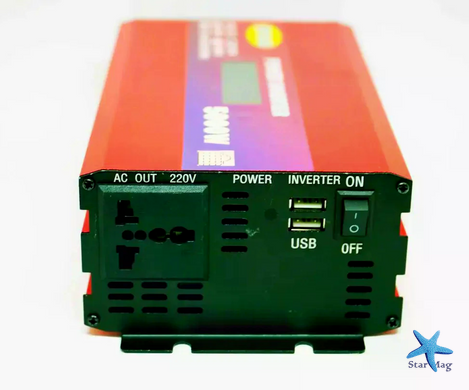 Преобразователь напряжения 5000W 12V/24V в 220V с LCD-дисплеем и поддержкой солнечной панели &bull; Инвертор для дома, авто, дачи и резервного питания