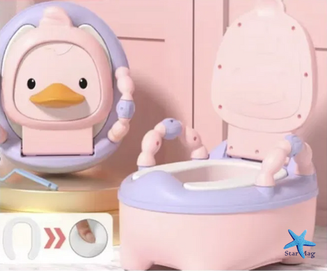 Портативный складной горшок Утенок с мягким сиденьем · Детский туалет Baby Legend