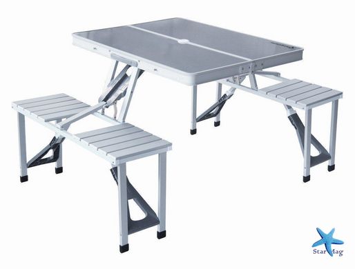 Складной алюминиевый стол для пикника со стульями Travel Table PR5