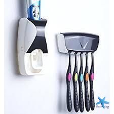Автоматичний диспенсер - дозатор зубної пасти з тримачем щіток Настінний органайзер у ванній кімнаті