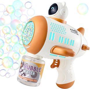 Детский автоматический пистолет для мыльных пузырей Toy Bubble Gun &bull; Игрушечный пузыремет для улицы, праздников, прогулок и активных игр