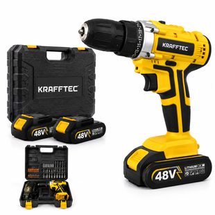 Акумуляторний шуруповерт KRAFFTEC 48V 6Ah &bull; Шуруповерт KRAFFTEC 48V 6Ah для складання меблів, монтажу кріплення та ремонтних робіт