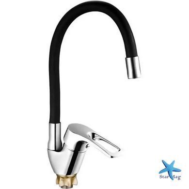 Змішувач гнучкий Water Tap HA-181 для кухні та ванної &bull; Кран із силіконовим виливом 47 см і обертанням на 360&deg;