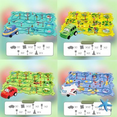 Развивающая игрушка-пазл 5PCS Rail Car для детей ∙ Пазл для детей 5PCS Rail Car