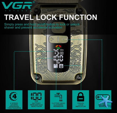 Бритва VGR V-337 для бритья и стрижки ∙ Профессиональная сеточная электробритва VGR V-337