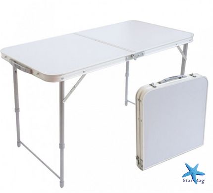 Розкладний стіл - валіза з 4 стільцями Folding Table для пікніка, риболовлі, дачі, 120х60 см