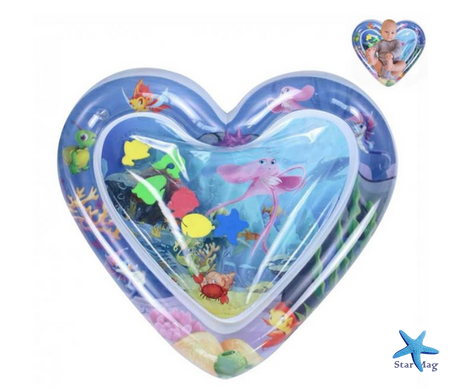 Ігровий дитячий водний килимок «Серце» ∙ Надувний аквакилимок для дитини