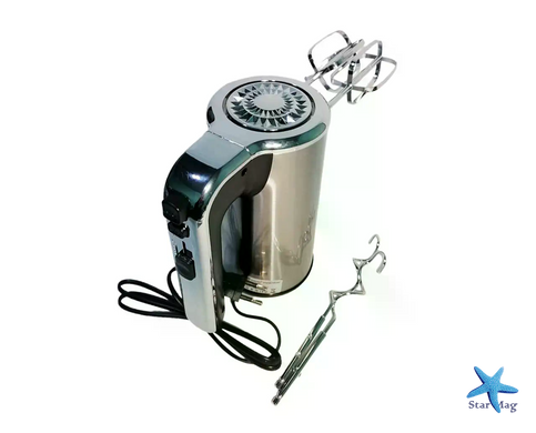 Миксер ручной кухонный DOMOTEC MS-R-6693 600W для взбивания и смешивания &bull; Электрический миксер DOMOTEC MS-R-6693 с насадками для теста и крема