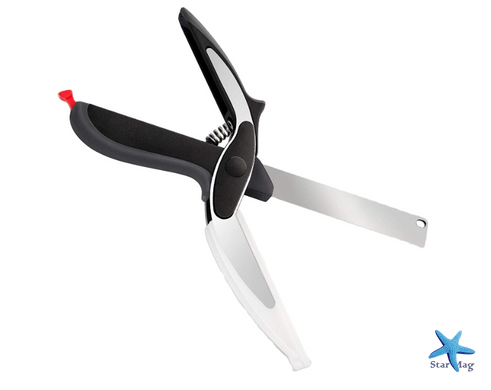 Кухонний ніж - ножиці Clever Cutter JN-59 TV One для швидкого нарізання та шаткування