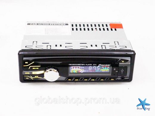 Магнитола автомобильная 3215 USB + RGB подсветка + Fm + Aux + пульт (4x50W) PR4