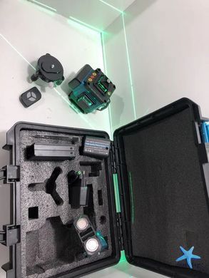 Лазерный нивелир 4D Level 40-42 &bull; Аккумуляторный лазерный уровень с 2 АКБ и пультом дистанционного управления
