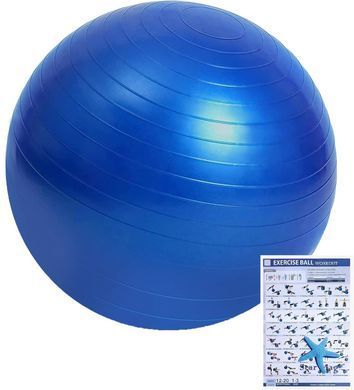 Фитнес мяч 75 см Rising Anti Burst Gym Ball для тренировок ∙ Универсальный мяч Gym Ball для тренировок дома