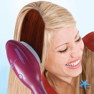 Щітка для самостійного фарбування волосся Hair Coloring Brush ∙ Розчіска – стайлер із резервуаром для фарби