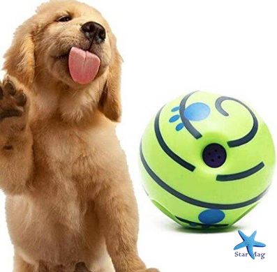 Іграшка для собак зі звуком Wobble Wag Giggle гигикаючий м'яч для гри з собакою