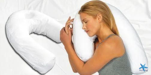 Эргономичная подушка - подкова SIDE Sleeper PRO ортопедическая для шеи с пространством для уха ∙ Умная подушка для сна на боку