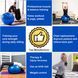 Фитнес мяч 75 см Rising Anti Burst Gym Ball для тренировок ∙ Универсальный мяч Gym Ball для тренировок дома