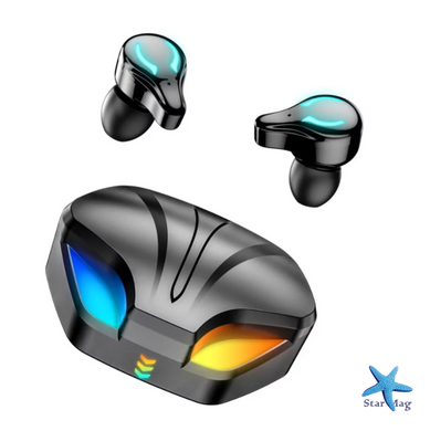 Беспроводные игровые наушники X1 Bluetooth 5.1 TWS с микрофоном, RGB подстветкой и светодиодным дисплеем в зарядном боксе