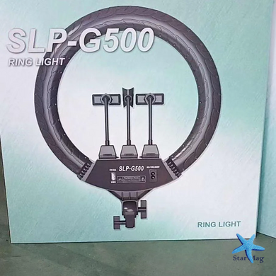 Кольцевая LED лампа SLP-G500 45 см 3 крепления телефона с пультом 220V| Селфи лампа| LED кольцо